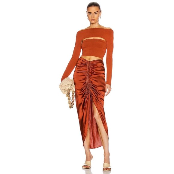 Dion Lee Gathered Front Satin Skirt, size 12AUS, size 8US - Picture 7 of 13